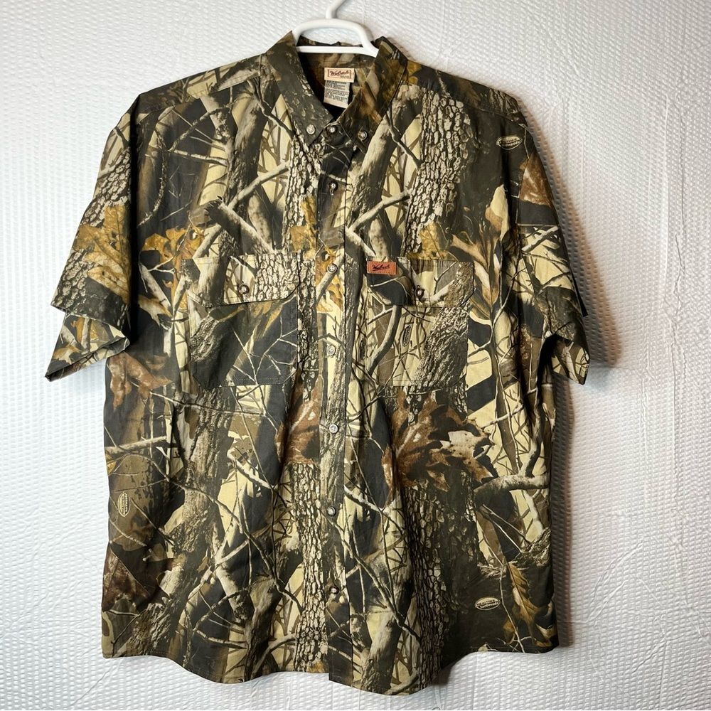 Woolrich RealTree Hardwood Camo Button Down Shirt Size XL